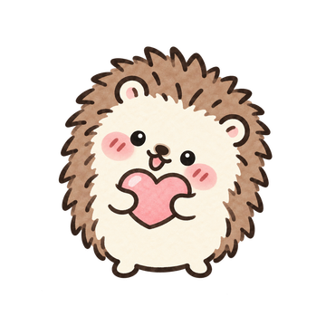 사랑해 — 고슴도치 이모티콘